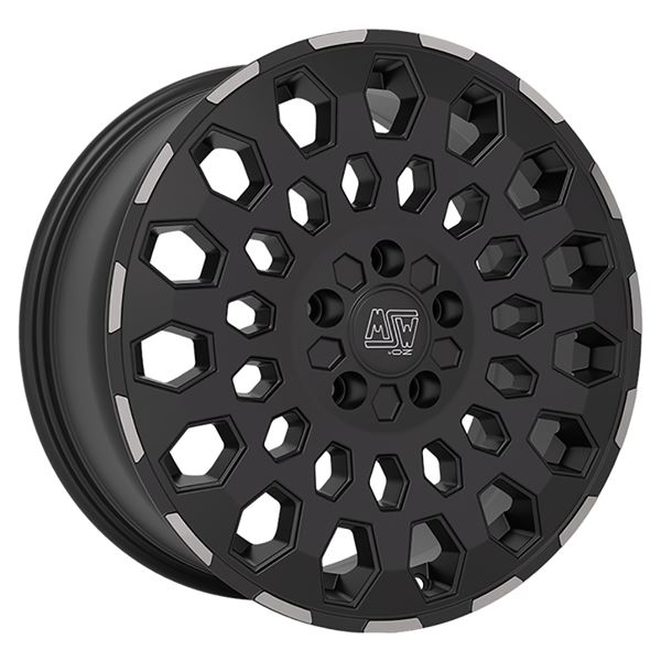 Jante aluminium Msw 17 pouces Noir Mat Bord Poli
