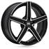 Jante aluminium Racer 14 pouces Noir Brillant Face Polie