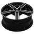 Jante aluminium Racer 17 pouces Noir Brillant Face Polie