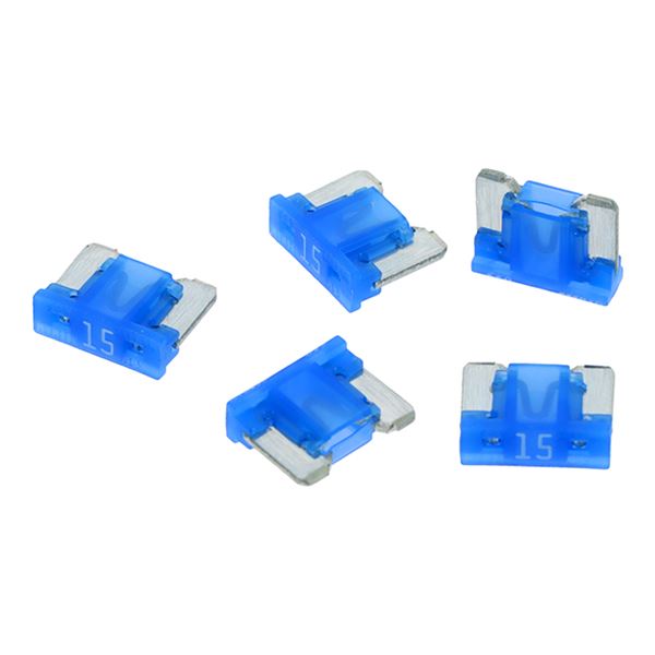 5 fusibles plats Mini LP 15 ampères XLTECH