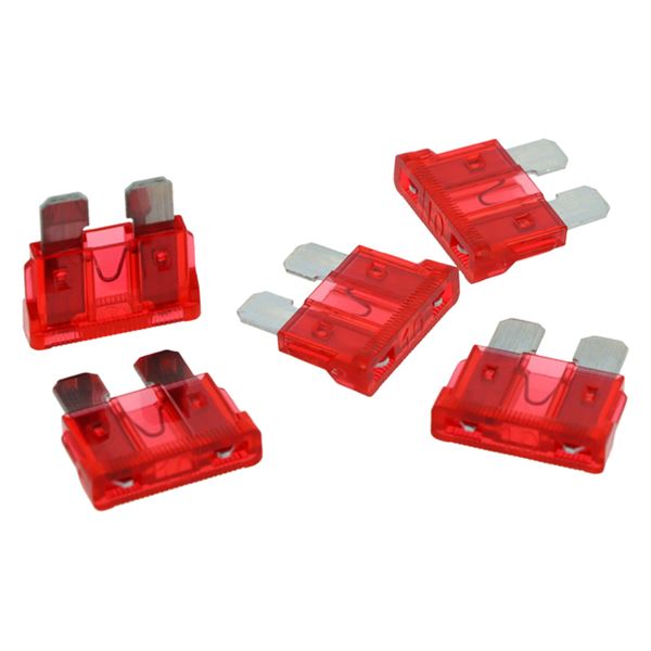 5 fusibles plats standards 10 ampères XLTECH