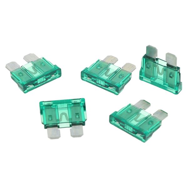 5 fusibles plats standards 30 ampères XLTECH