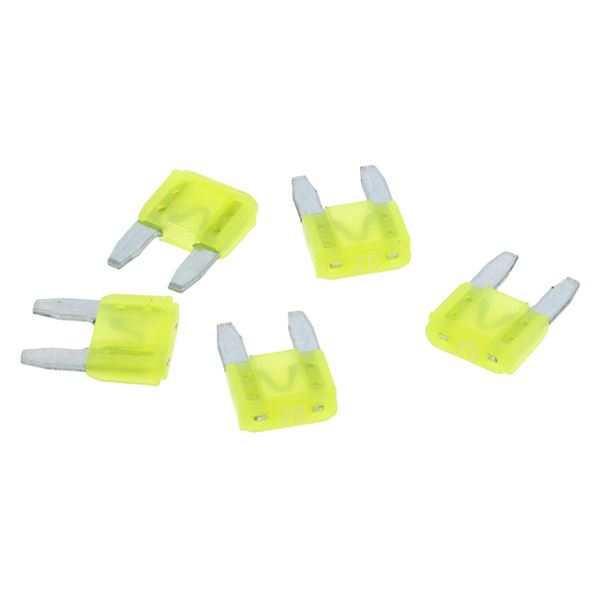 5 fusibles plats mini 20 ampères XLTECH