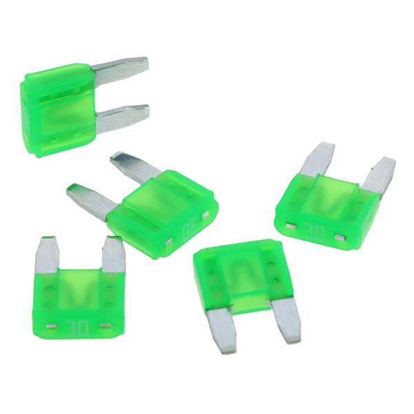 5 fusibles plats mini 30 ampères XLTECH