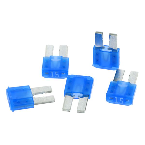 5 fusibles plats Micro II 15 ampères XLTECH