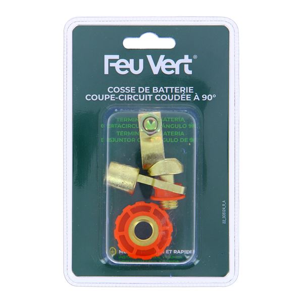 Cosse de batterie coupe-circuit coudée à 90° Feu Vert