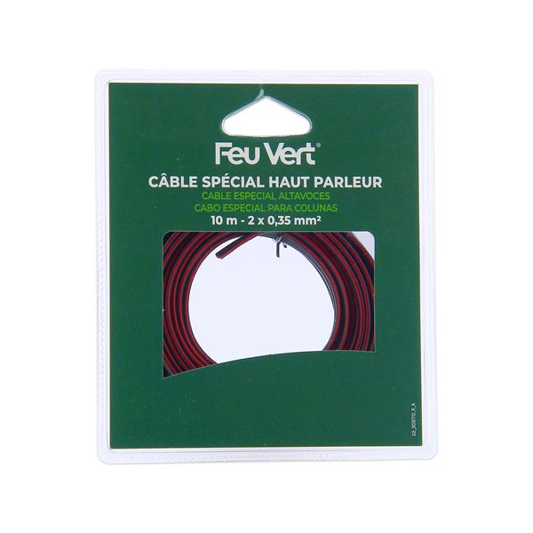 Câble haut-parleur x 10 m Feu Vert