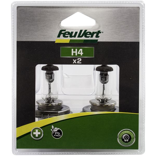 2 ampoules Feu Vert H4