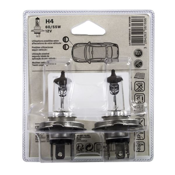 2 ampoules Feu Vert H4