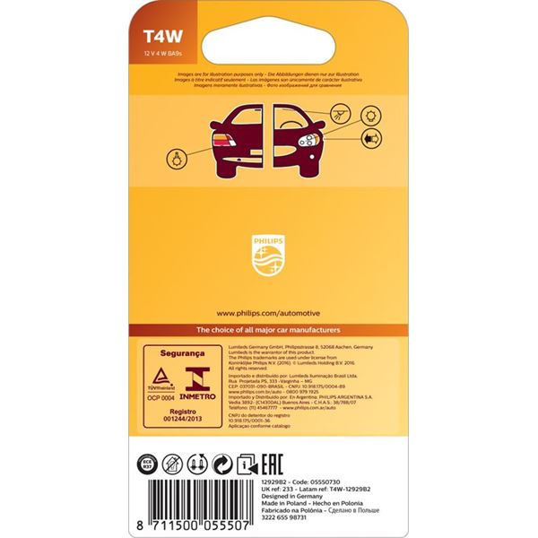 2 ampoules Philips premium T4W