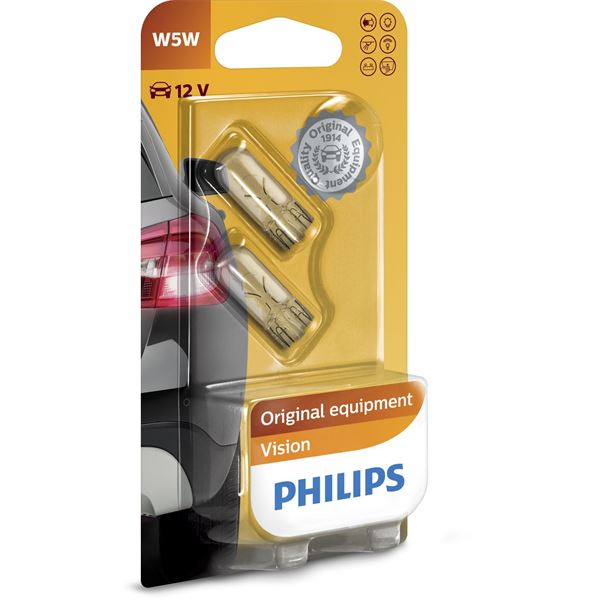2 ampoules Philips premium W5W