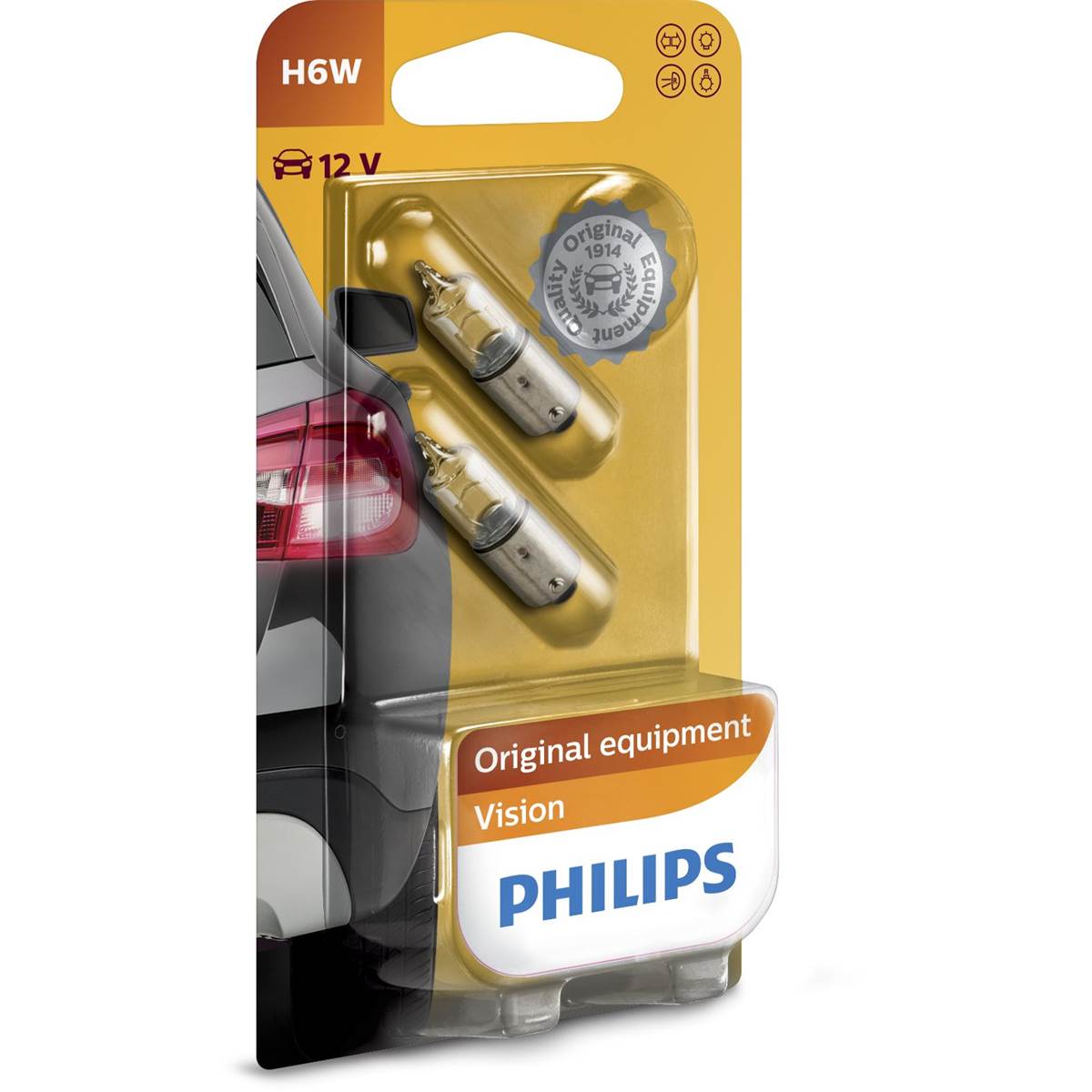 Ampoules (2 pièces) Philips Premium Vision H6w