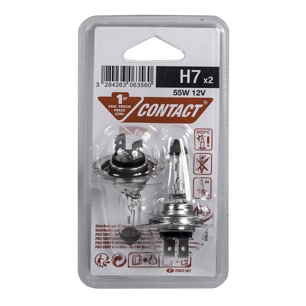 2 ampoules Contact 1er Prix H7
