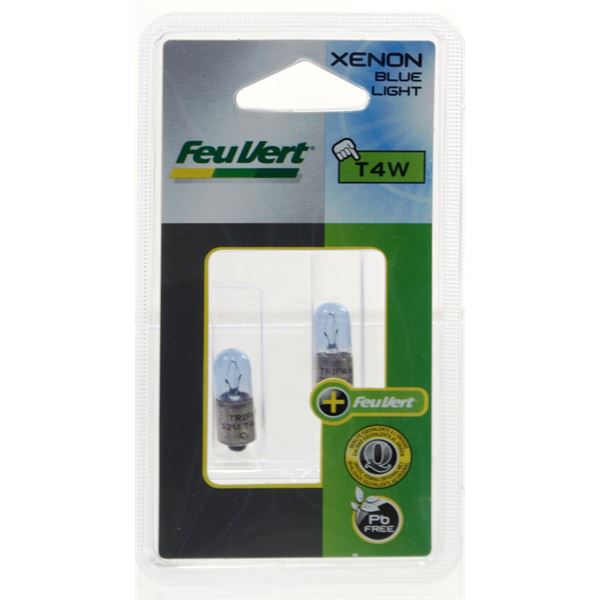 2 Ampoules Feu Vert effet Xénon T4W