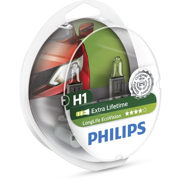 2 ampoules Philips premium Long Life Eco Vision H1