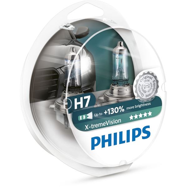 2 ampoules Philips premium X-treme Vision H7