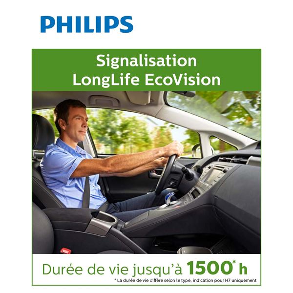 2 ampoules Philips premium Long Life Eco Vision W5W