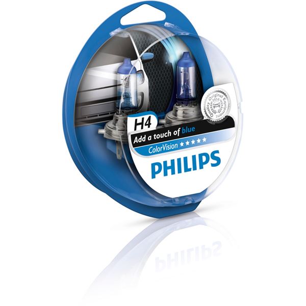 2 ampoules Philips premium Colorvision bleue H7