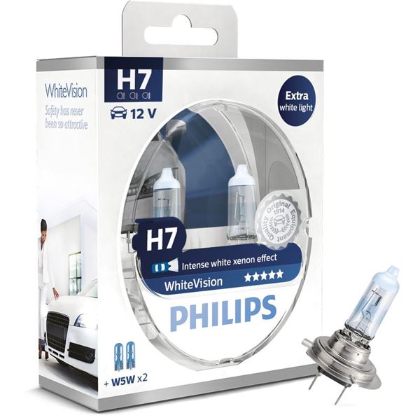 2 ampoules Philips premium White Vision H7