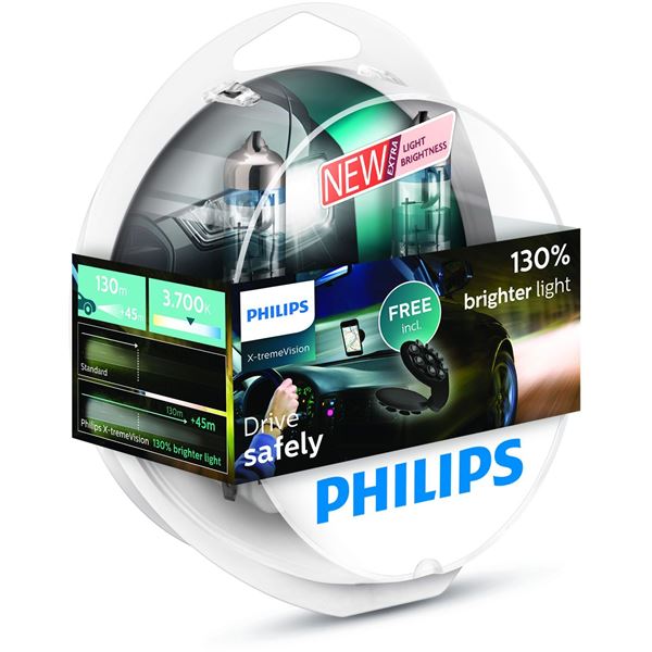 2 ampoules Philips premium X-treme Vision H4 - offre spéciale