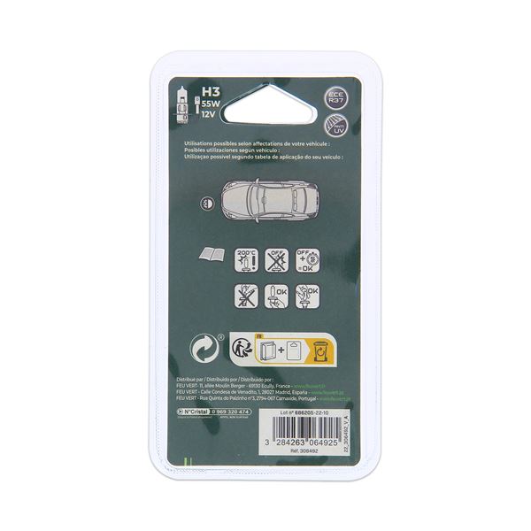 1 ampoule Feu Vert H3
