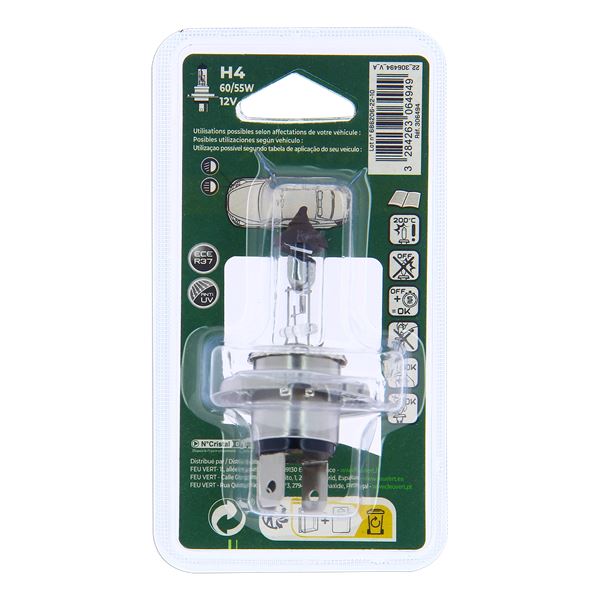 1 ampoule Feu Vert H4