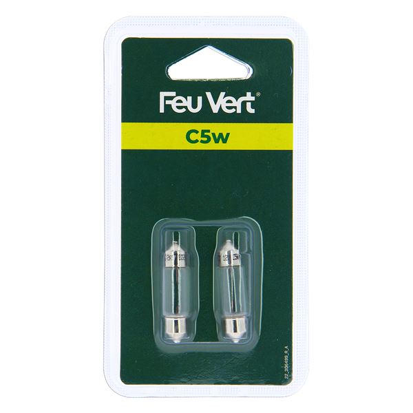 2 ampoules Feu Vert C5W