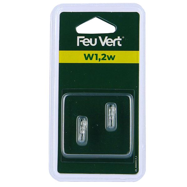 2 Ampoules Feu Vert W1,2W