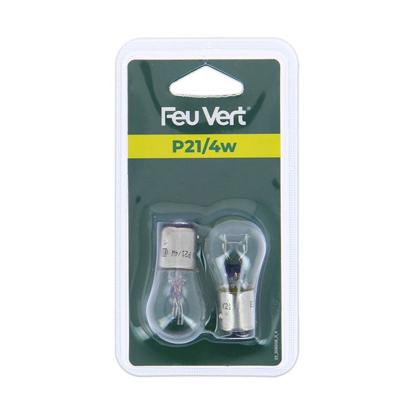 2 Ampoules Feu Vert P21/4W