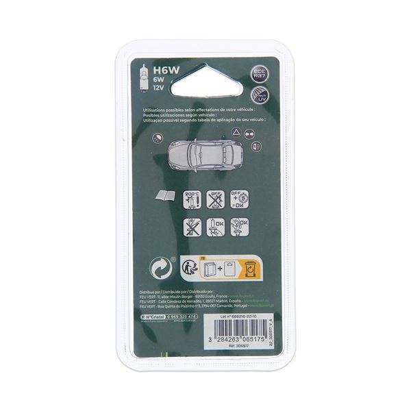 2 Ampoules Feu Vert H6W
