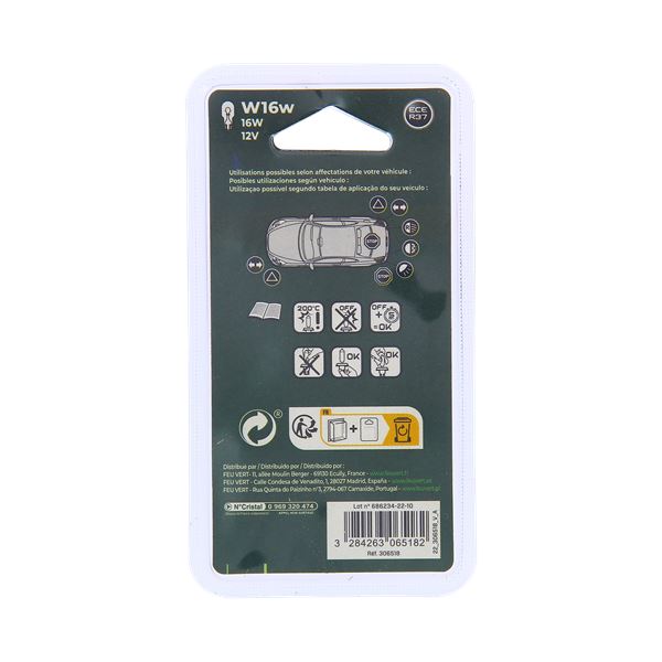 2 Ampoules Feu Vert W16W