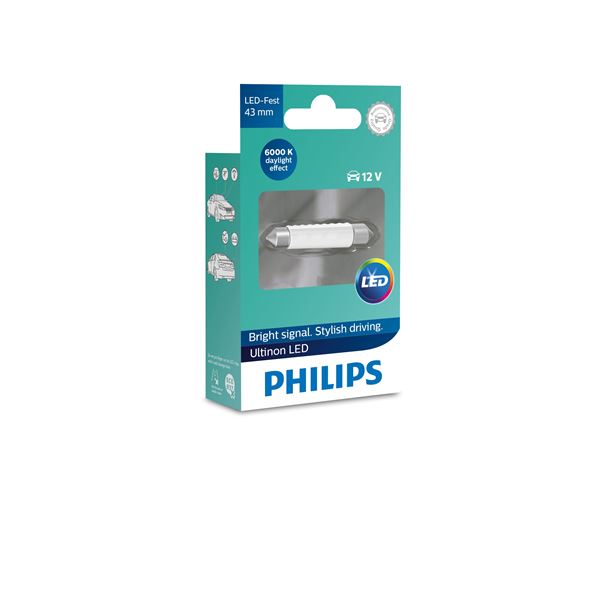 1 AMPOULE PHILIPS PREMIUM LED 6000K C5W 43MM