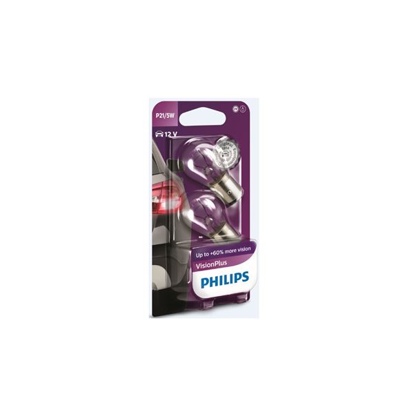 2 ampoules Philips premium Vision Plus P21/5W