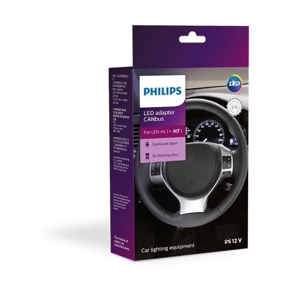 2 adaptateurs CANbus Philips anti-erreur pour LED H7