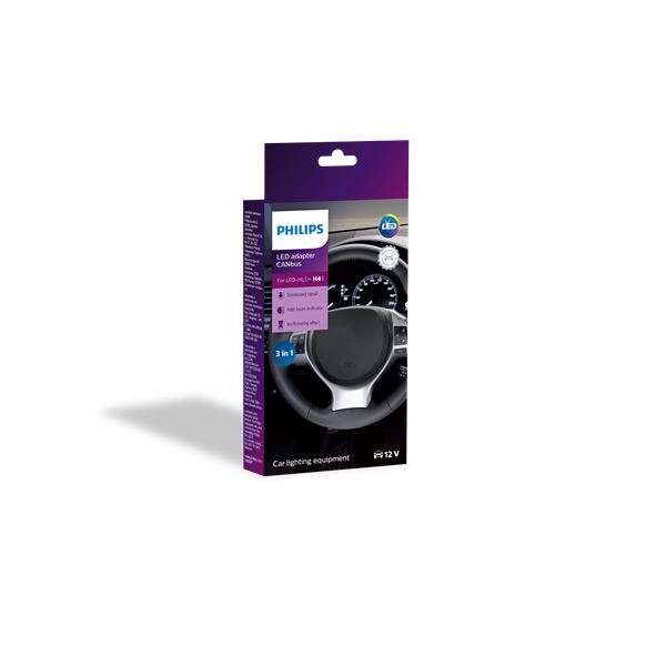 2 adaptateurs CANbus Philips anti-erreur pour LED H4