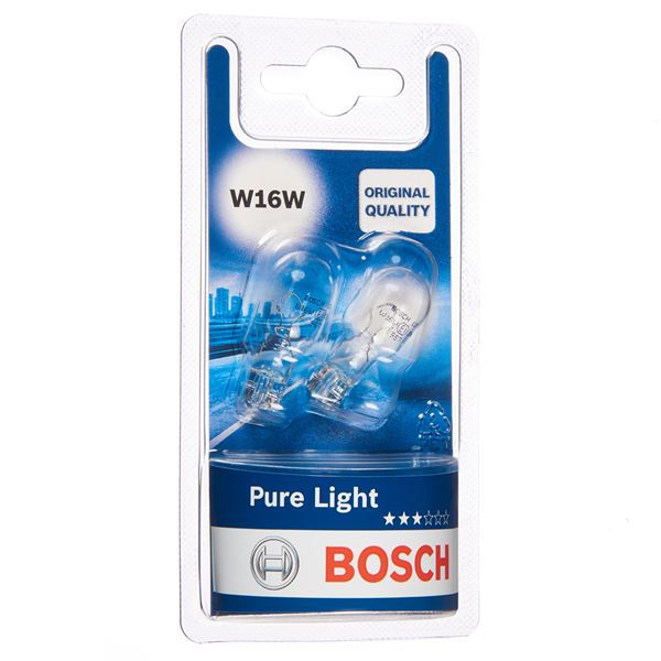 2 ampoules W16W Pure Light Bosch