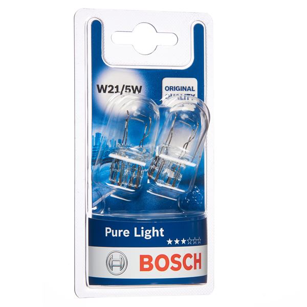 2 ampoules W21/5W Pure Light Bosch
