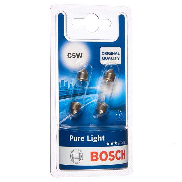2 ampoules C5W Pure Light Bosch
