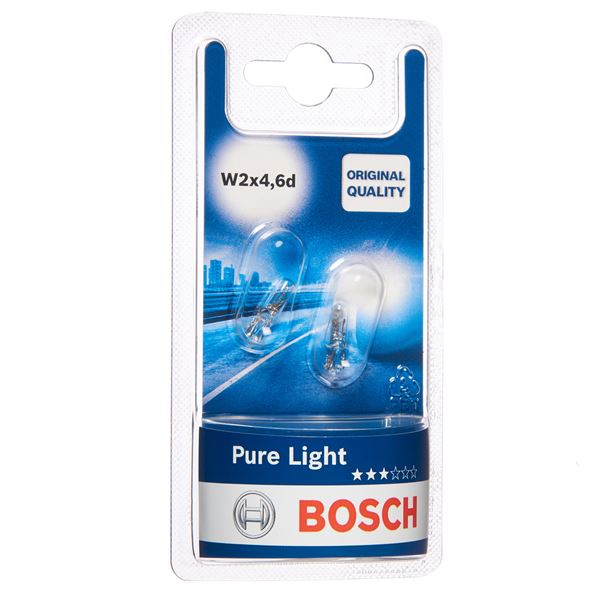 2 ampoules 12V 1,2W - W2x4,6d Pure Light Bosch