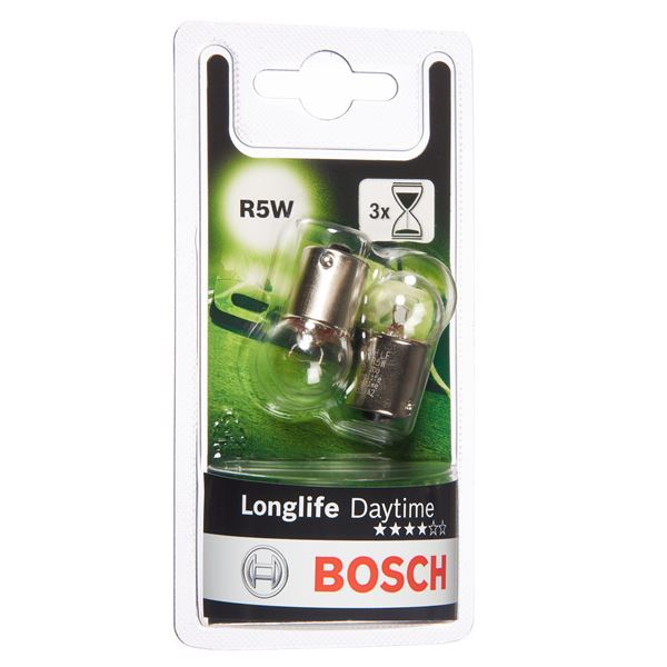 2 ampoules R5W Longlife Daytime Bosch