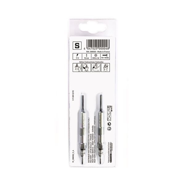 2 bougies de préchauffage Feu Vert S