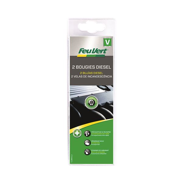 2 bougies de préchauffage Feu Vert V