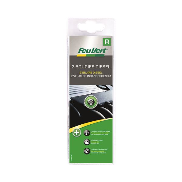 2 bougies de préchauffage Feu Vert R