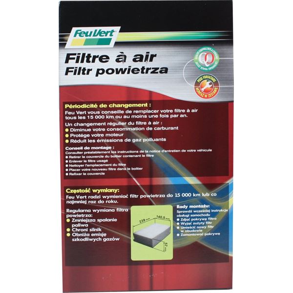 Filtre à air Feu Vert N° 927