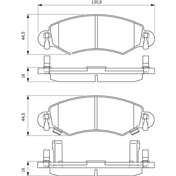 4 Plaquettes de frein avant Bosch BP299