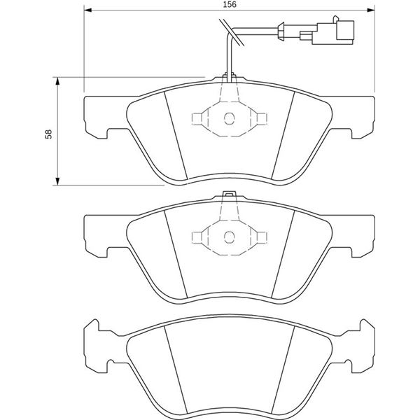 4 Plaquettes de frein avant Bosch BP324