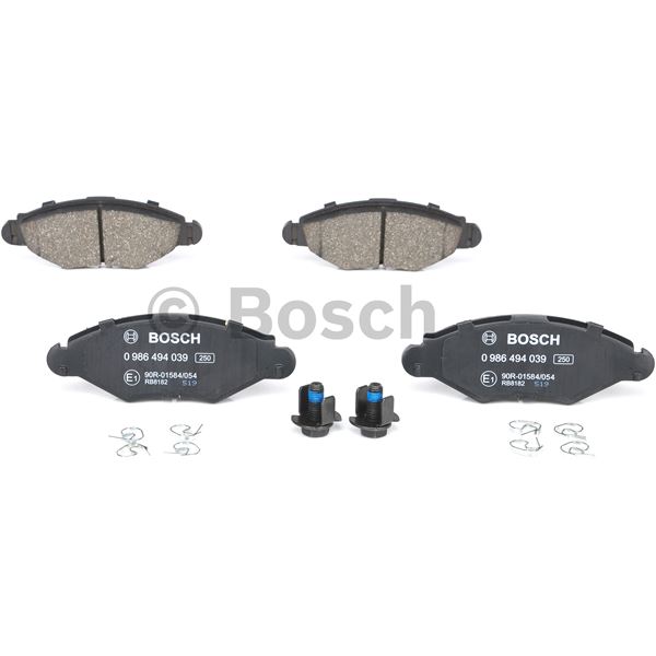 4 plaquettes de frein avant Bosch BP376