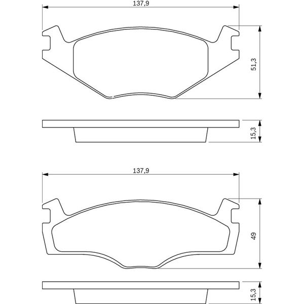 4 Plaquettes de frein avant Bosch BP736