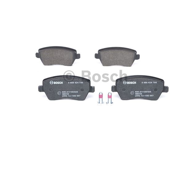 4 plaquettes de frein avant Bosch BP936 - BP2697