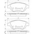 4 plaquettes de frein avant Bosch BP1360